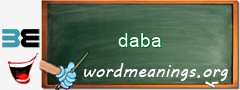 WordMeaning blackboard for daba